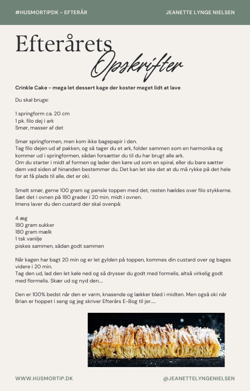 Crinkle Cake - mega let dessert kage der koster meget lidt at lave