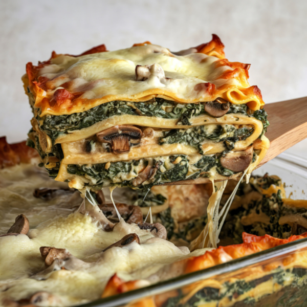 Opskrift på vegetarlasagne med spinat og ricotta