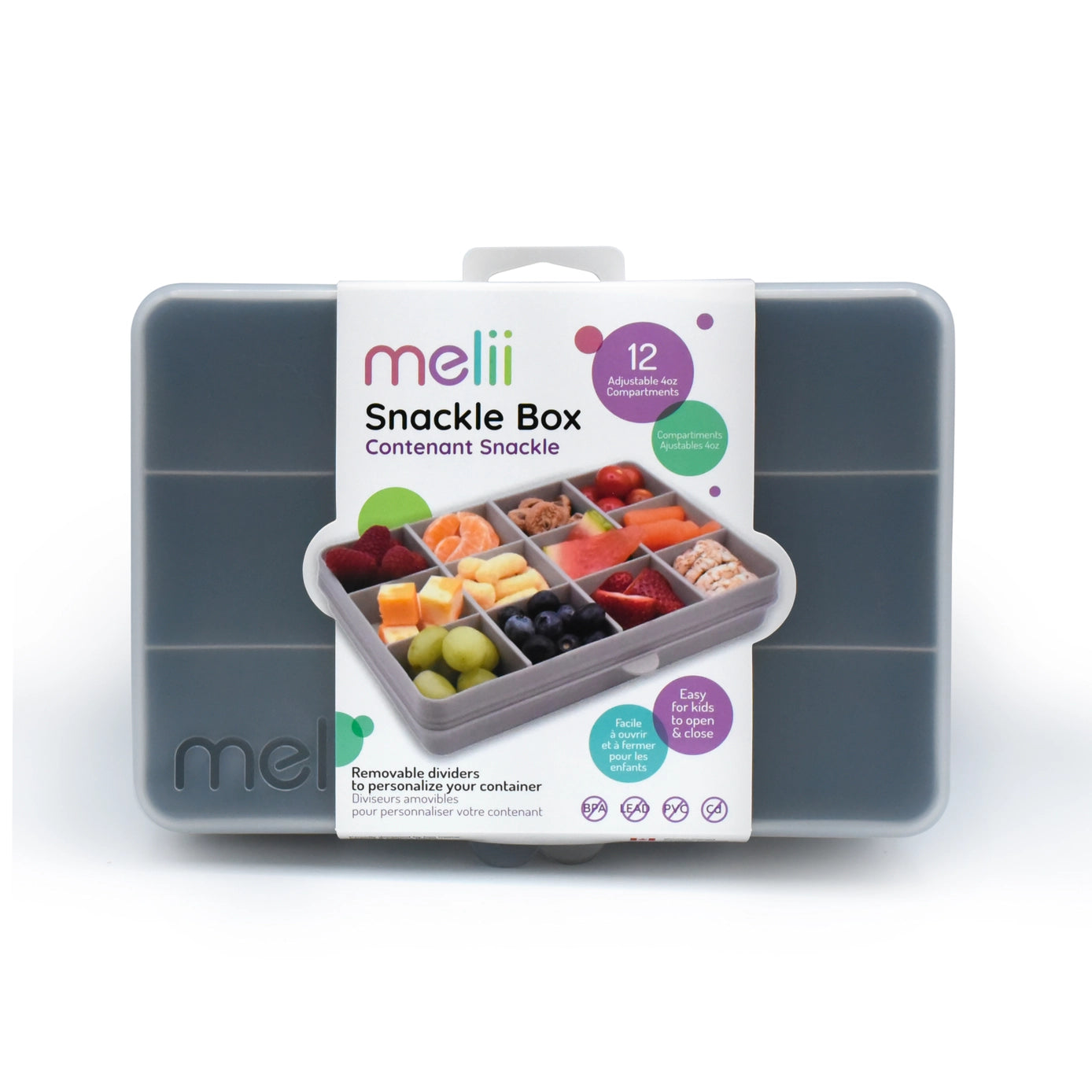 Snackle Box, Opdelt Snack Container med 12 rum
