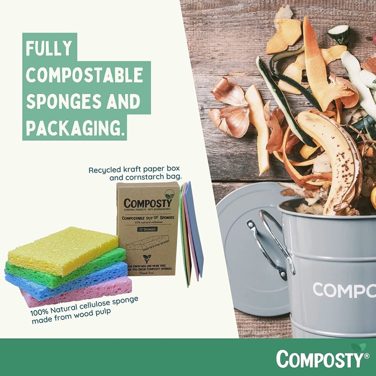 Composty® JUMBO 'Pop-Up' øko-svampe