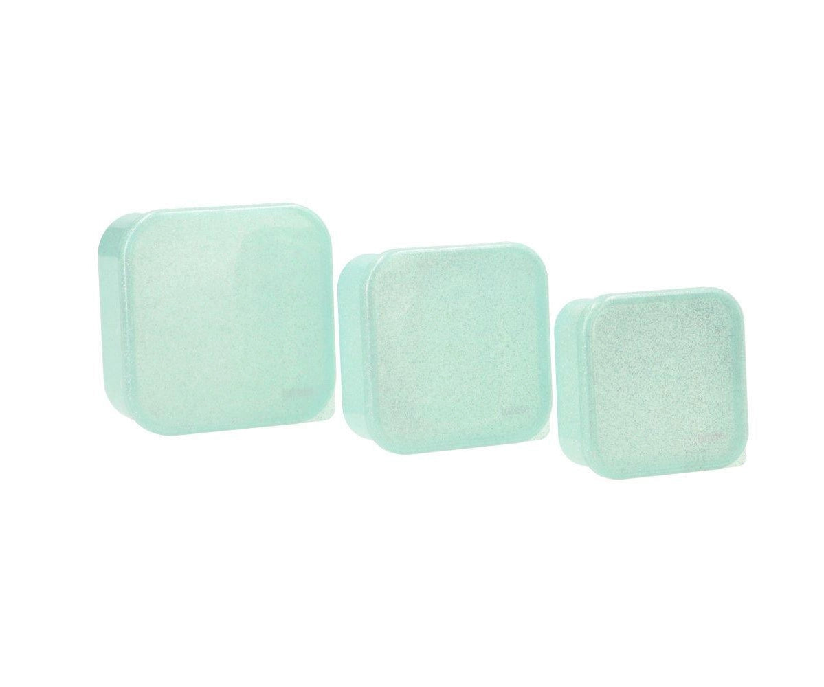 3 Glitter Aqua Turkis Madkasser