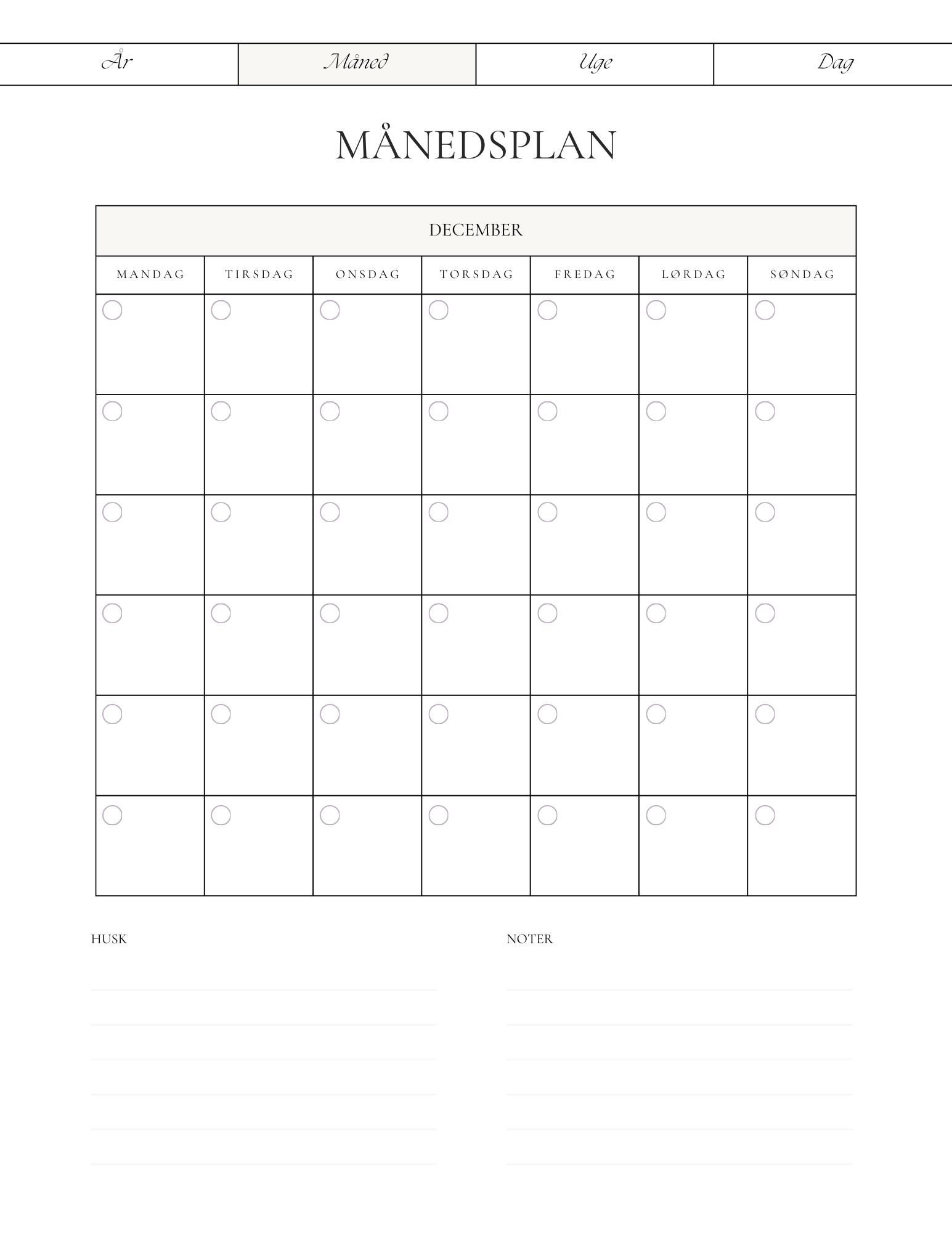 Husmortip.dk 2026/2027 digitale planner (eller print)