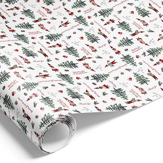 Gavepapir med nisser - 10 meter