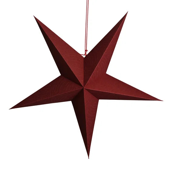 Papirstjerne 60 cm – Bordeaux