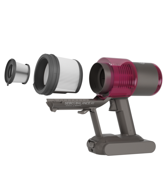 SEBO BALANCE A1 MAGENTA – Letvægt, kraft og smart støvsugning