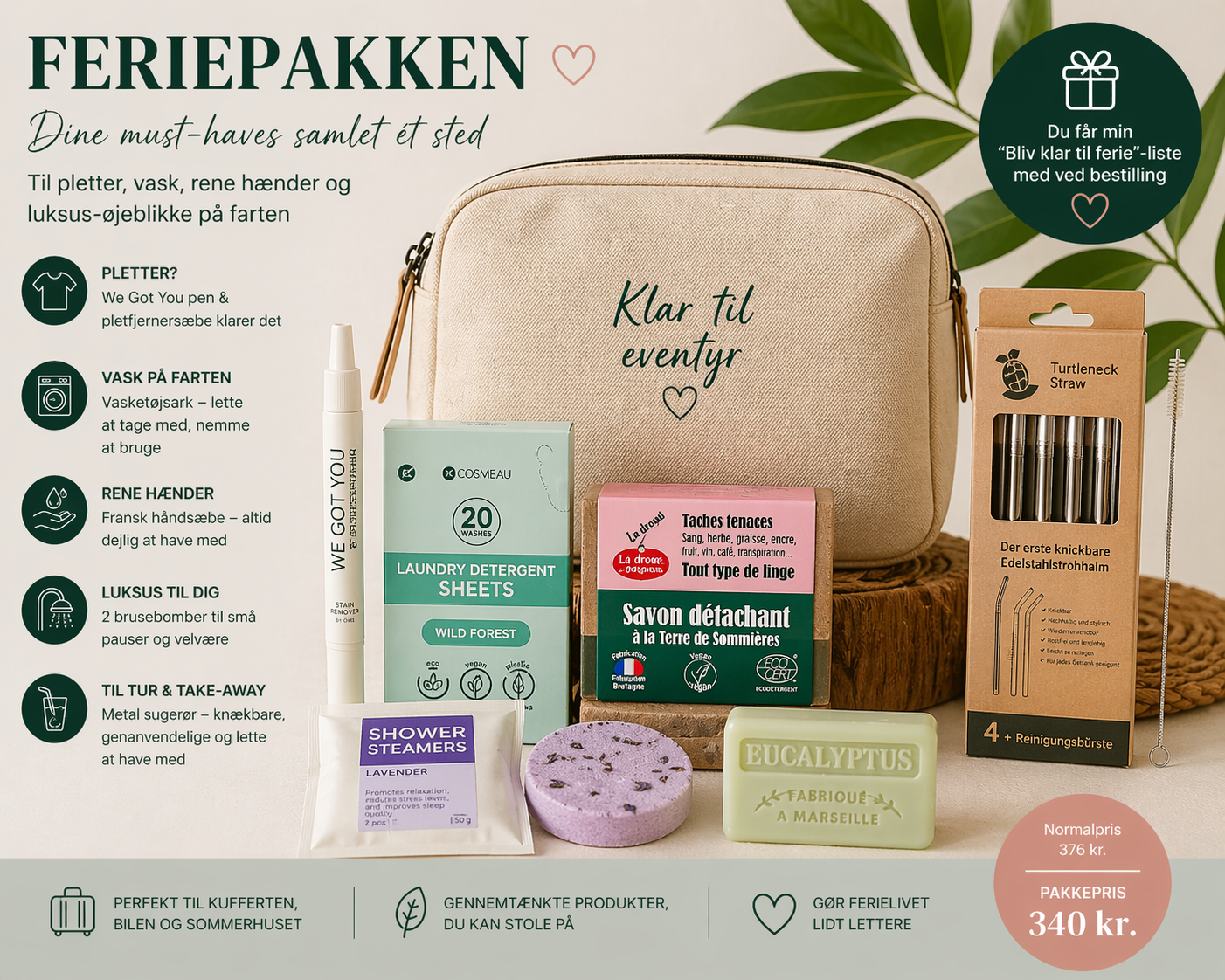 Feriepakken + Husmortip.dk "Bliv klar til ferie (uden stress) liste